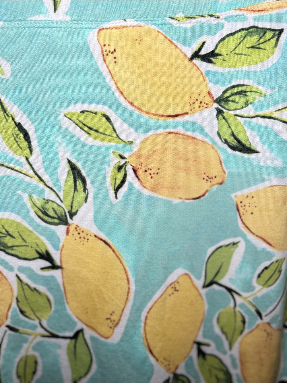 Lemon Print Ruffle Hem Skirt | Coastal Italian Summer Mini Skirt | Citrus - Picture 4 of 6
